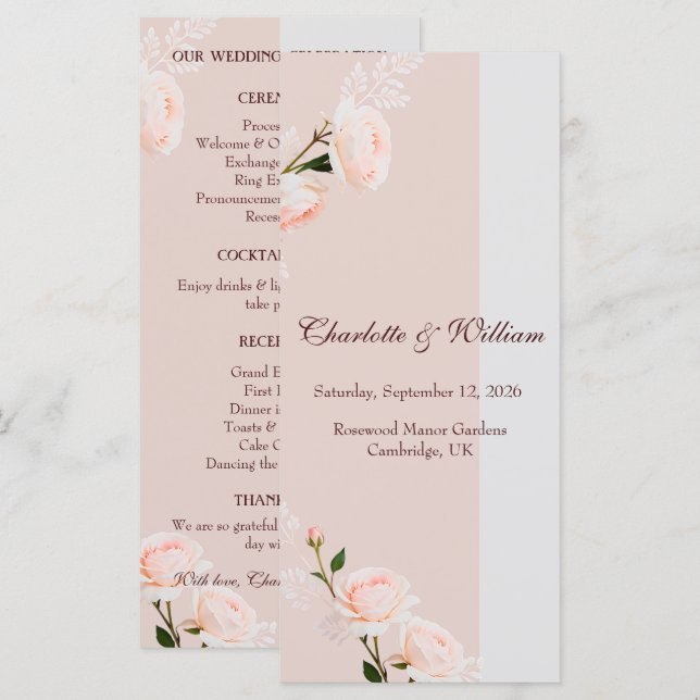 Soft purple and grey effects with flowers programme (Front/Back)