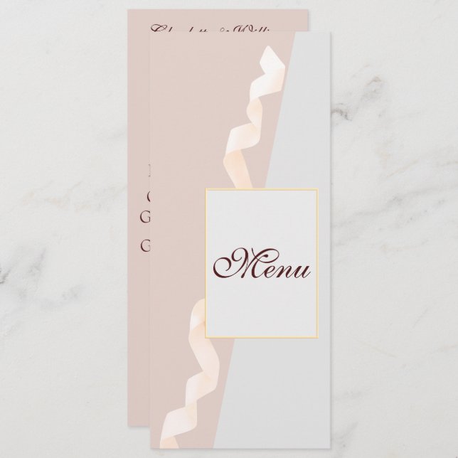 Soft purple and grey effects with ribbon menu (Front/Back)