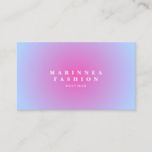 Soft Purple Blue Gradient Aura Business Card