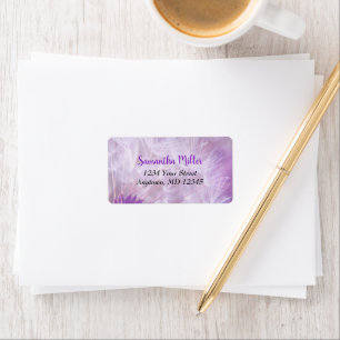 Soft Purple Dandelion Bookplate Label