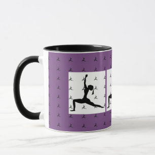 Soft Purple Fun Yoga Designs Combo Coffee Mug/ Cup