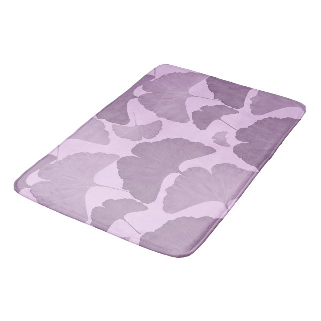 Soft Purple Ginkgo Botanical Dream 1 Bath Mat (Angled)