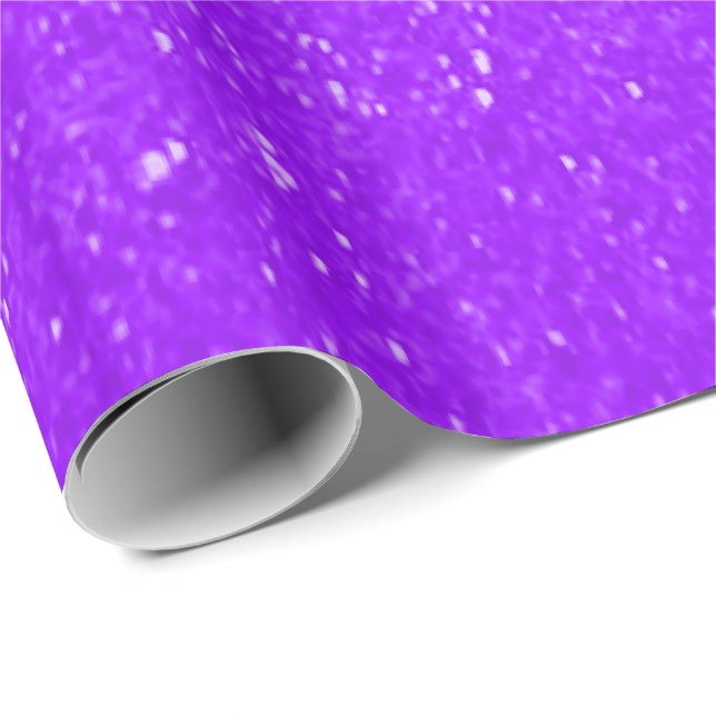 Soft Purple Glitter Prints Wrapping Paper (Roll Corner)