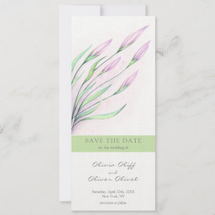 Soft Purple Lilies Save the Date Invitation