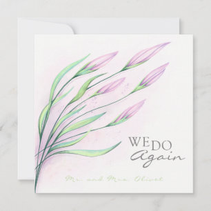 Soft Purple Lilies Vow Renewal 10 Years Invitation