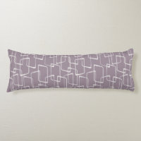 Soft Purple Retro Lino Print Geometric Pattern
