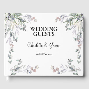 Soft Purple Scottish Heather Wedding Guest Book