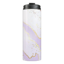 Soft Purple Watercolor Gold Splash Elegant