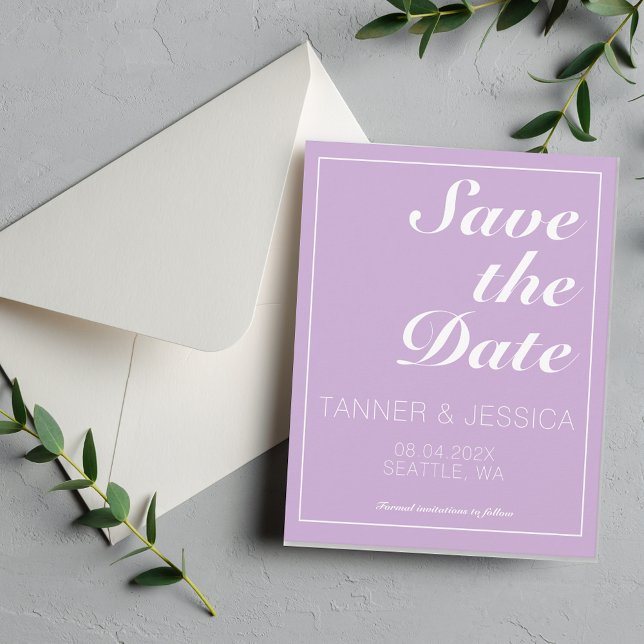 Soft Purple & White Save The Date QR Code (Creator Uploaded)