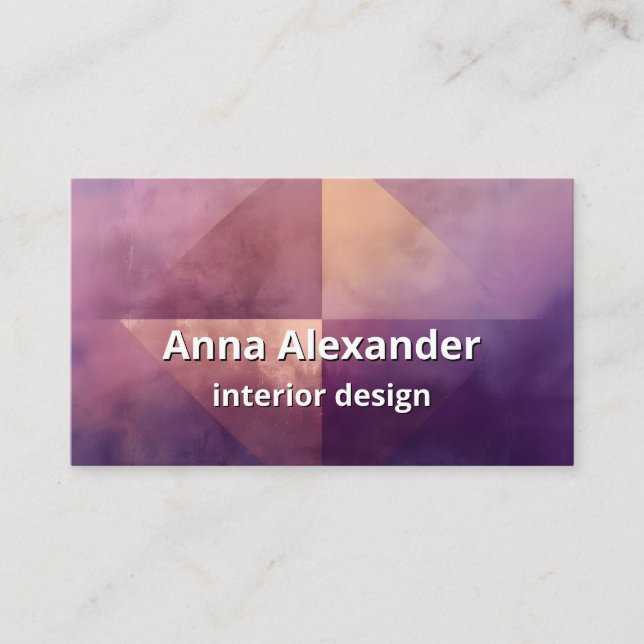 Soft Quadrant | Minimal Design Business Card (Front)