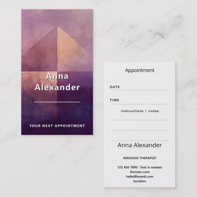 Soft Quadrant | Minimal Design Business Card (Front/Back)