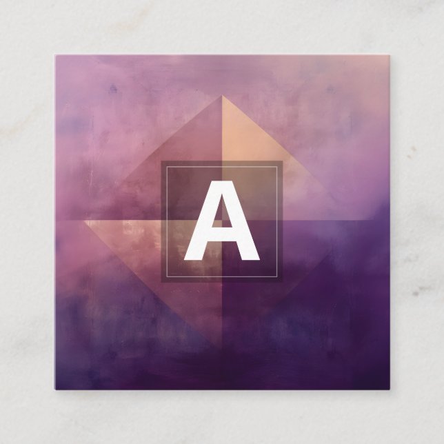 Soft Quadrant | Minimal Design Square Business Card (Front)