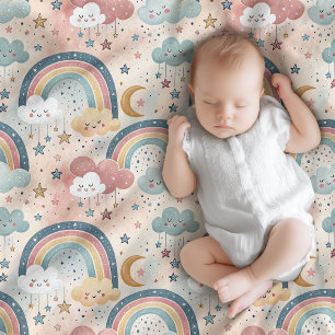 Soft Rainbow Blanket Baby Shower Gift Delight