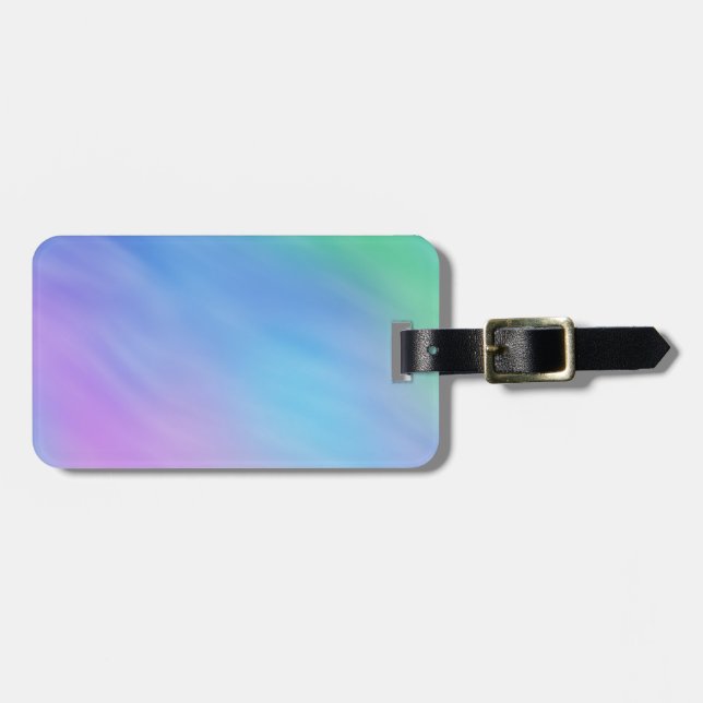 Soft Rainbow Coloured Sky Luggage Tag (Front Horizontal)