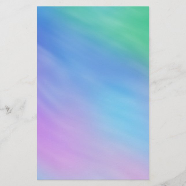 Soft Rainbow Coloured Sky Stationery (Front)