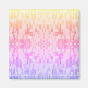 Soft Rainbow Colours Patterned Magnet