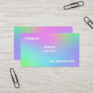 Soft Rainbow Gradient Business Cards