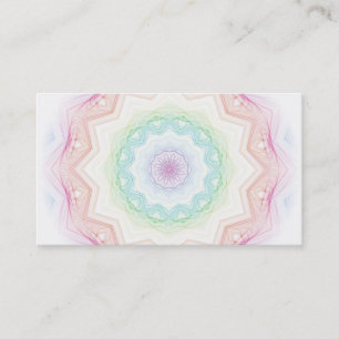 Soft Rainbow Spirograph Business Card