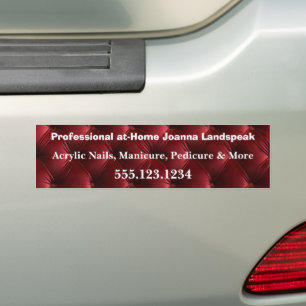 Soft Red Harlequin Diamond Pattern Bumper Sticker