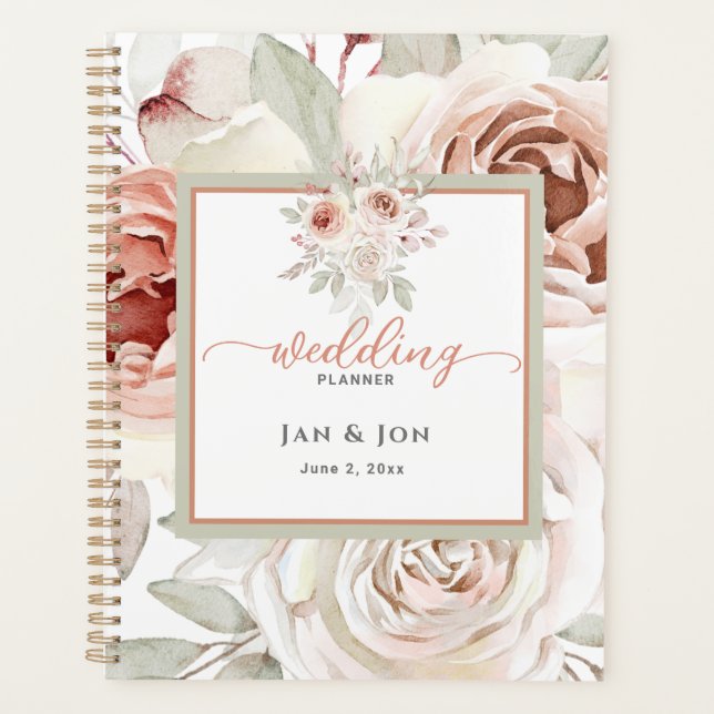 Soft Romantic Rose Wedding Planner (Front)