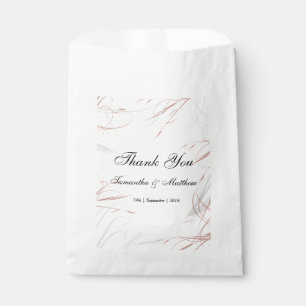 Soft Rose and Grey Flourishes Favour Bags