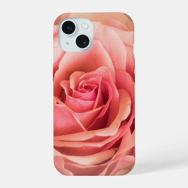 Soft Rose Blush Pink iPhone 15 Case (Back)