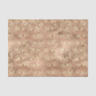 Soft Rose Ginkgo Botanical Gold Leaf Pattern Tissue Paper
