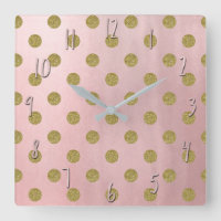 Soft Rose Pink Gold Glitter Glam Polka Dots Cute