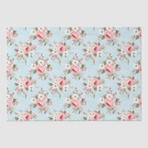 Soft roses shabby chic tissue paper