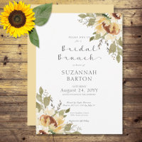 Soft Rustic Large Yellow Sunflowers Bridal Brunch