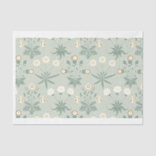 Soft Sage and Cream Floral  Tissue Paper