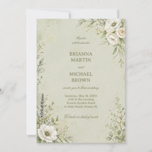 Soft Sage Botanical Invitation