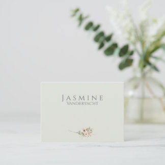 Soft Sage Botanical Wedding | Minimal Garden Table Place Card