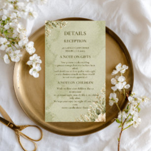 Soft Sage Floral Enclosure Card