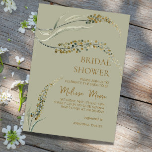 Soft Sage Green Bridal Shower Invitation