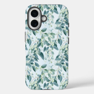 Soft Sage Green Eucalyptus Watercolour-style iPhone 16 Case