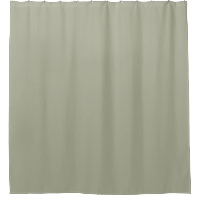 Soft Sage Green Solid Colour Olive Sprig PPG1125-4 Shower Curtain (Front)