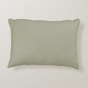 Soft Sage Pastel Green Solid Colour - Olive Sprig Decorative Cushion