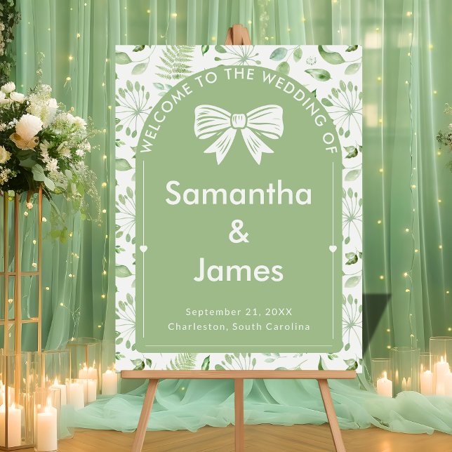 Soft Sage Welcome – Garden-Inspired Layout Acrylic Sign (Creator Uploaded)
