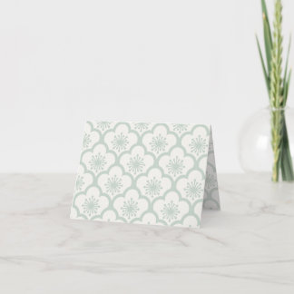 Soft Sakura Muted Sage - Neutral Thank You Card