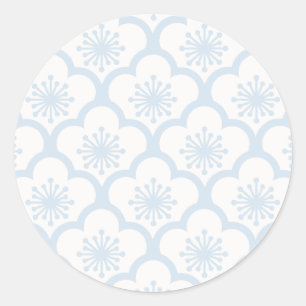 Soft Sakura Powder Blue - Neutral Classic Round Sticker