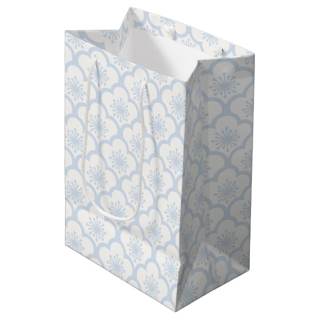 Soft Sakura Powder Blue - Neutral Medium Gift Bag (Front Angled)