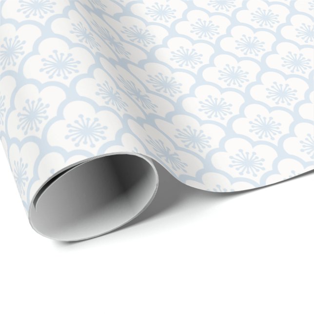 Soft Sakura Powder Blue - Neutral Wrapping Paper (Roll Corner)