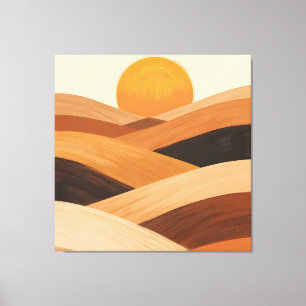 Soft Sand Waves at Sunset Canvas Print
