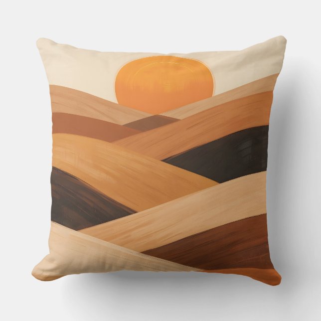 Soft Sand Waves at Sunset Cushion (Front)