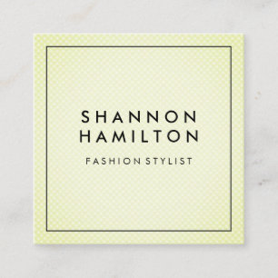 Soft Scale Pattern Green Square Business Card