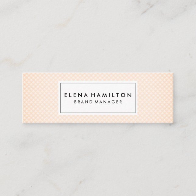 Soft Scale Pattern Mini Business Card (Front)