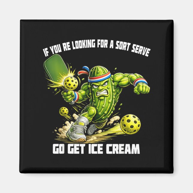 Soft Serve ckleball Playing ckle Ball Mens Magnet (Front)