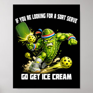 Soft Serve ckleball Playing ckle Ball Mens Poster