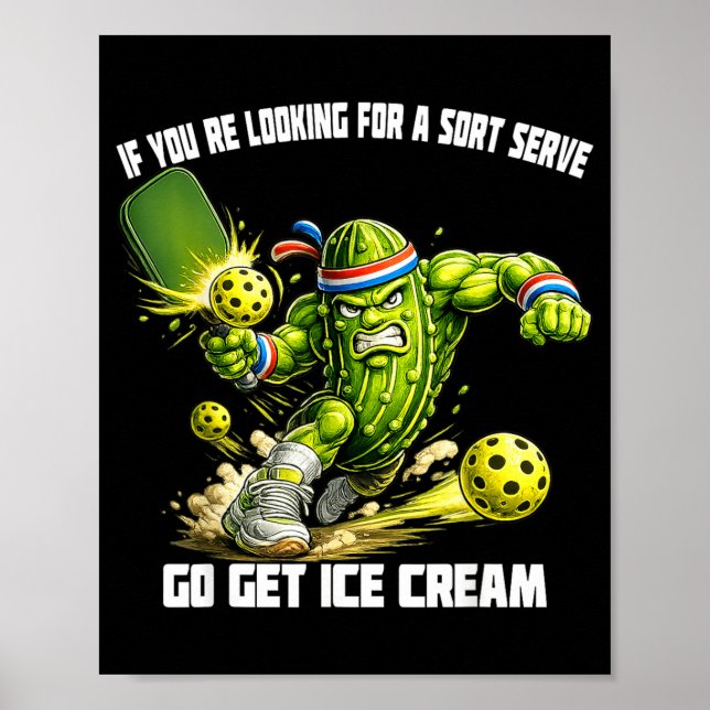 Soft Serve ckleball Playing ckle Ball Mens Poster (Front)